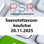 Kuvateksti: Palosuojelurahaston saavutettavuuskoulutus 20.11.2025